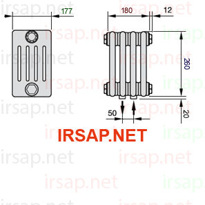 Радиатор IRSAP Tesi 50260/4 T50 CL 01